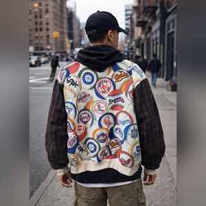 NWT Goat Vintage Upcycled MLB Jacket Size XL One Of A Kind Canadian Made